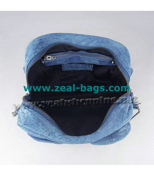 AAA Replica Alexander Wang Brenda Zip Chain Should Bag Blue Lambskin